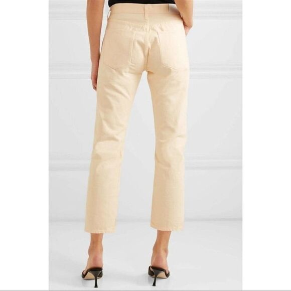 Goldsign Low Slung Straight Blonde Cigarette Cotton Neutral Jeans Midrise Sz 27 - Picture 6 of 13